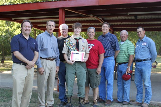 awarding Eagle Scout Certificate.JPG
