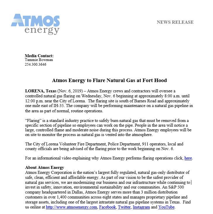 Atmos News Release