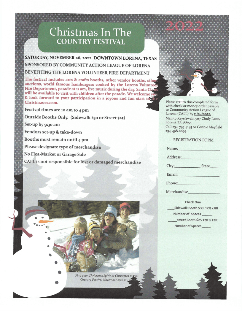 Christmas In The Country Flyer 2022