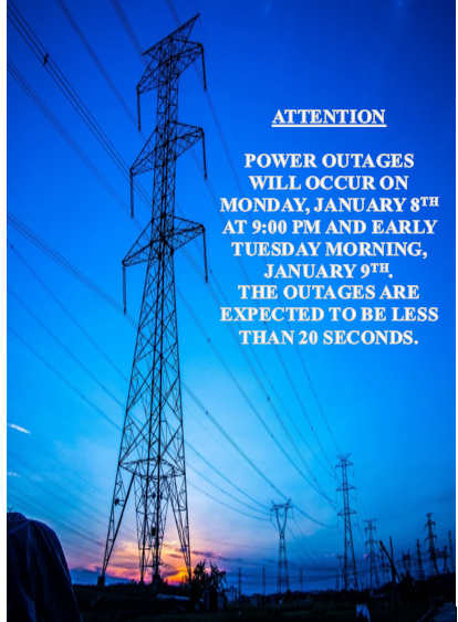 ONCOR POWER OUTAGE NOTICE